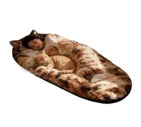 Camping Sleeping Bag - Plush Cat Envelope | Travel Sleep Sack Warm Blanket | Winter Indoor Outdoor Bedding | Dorm Apartment Picnic Hiking Home Office Use Soft