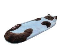 Camping Sleeping Bag - Plush Cat Envelope | Travel Sleep Sack Warm Blanket | Winter Indoor Outdoor Bedding | Dorm Apartment Picnic Hiking Home Office Use Soft