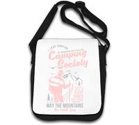 Camping Society Let's Sleep Under The Stars May The Mountains Be With You Borsa a tracolla bianca