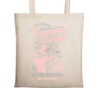 Camping Society Let's Sleep Under The Stars May The Mountains Be with You Borsa tote in cotone ecologico naturale beige