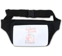 Camping Society - Marsupio con scritta "Let's Sleep Under The Stars May The Mountains Be with You", colore: bianco