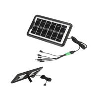 Camping Solar Panel - High Efficiency Energy Conversion Cellphone Flashlight Charger | Compact Solar Charging Panel | Portable Electronics Solar Charging Panel 5 porte for Traveling, Hiking