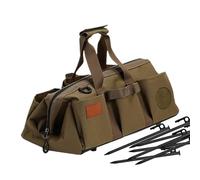 Camping Stake Bag - Large Ground Peg Holder | Ground Stakes Holder With Divider Plate, Large Capacity Peg Box For Outdoor Recinzione, Lawn, Yard, Garden, campeggio, Hiking, Canopy, And Landscape