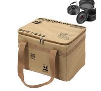 Camping Storage Organizer - 42L Camp Kitchen Box,Heavy Duty Foldable Container Reusable With Handles 18.9x12.99x10.63 IncWaterproof For Dorm Packing Moving Grocery Laundry Travel Kitchen Gym Shopping