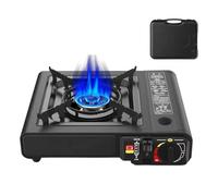 Camping Stove - Portatile Metal Camping Stove With Automatic Ignition and Heat Control | Placa Des Cocina Portátil Ideal Campings Trip Fishing Mochilero Picnics Y Viajes Por Carretera