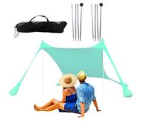 Camping Sun Shelter, Easy To Carry Beach Tent Sun Shelter With UPF 50+ Protection, Easy To Install Shelters Canopy Designed 4 Sandbags, Outdoor Shades Beach, Shade Beaches Tent For 4-8 Persons