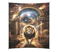 Camping Sun Shelters Majestic Lion Walking Through Grand Gate Beach Canopy 320 x 280 cm