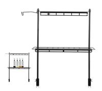 Camping Table Rack - Picnic Folding Shelf Stand, portatile lampada Holder Storage Organizer, Lightweight Outdoor Support Frame For Gear Cups Bottles Vasetti | For Camping Hiking Picnic BBQ Beach
