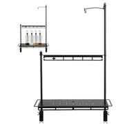 Camping Table Rack - Picnic Folding Shelf Stand, portatile lampada Holder Storage Organizer, Lightweight Outdoor Support Frame For Gear Cups Bottles Vasetti | For Camping Hiking Picnic BBQ Beach