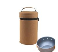 Camping Tableware Bag, Folding Camp Bowl Organizer, Camping Utensil Storage Bag, Backpacking Tableware Organizer, 5.91x9.84 Inches Multi-Compartment Tableware Bag with Handle For Hiking & Travel