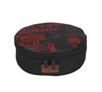 Camping Tableware Organizer, Water-Resistant Utensil Storage Bag, Round Cookware Pouch, 9.06 inches Compact and Portable, Ideal for Outdoor Dining, Picnics, Family Gatherings