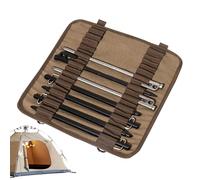 Camping Tent Stake Bag - Waterproof Roller Bag for Pegs | Oxford Cloth Storage Pouch, Thick Backpacking Gear Organizer, Multi-Functional Tool Bag, Large Capacity, Size 35x35x1cm