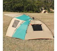 Camping Tent Tents for Family 3-4 Person,Entrance Hall+Living Room+Bedroom,Pop Up Tent Waterproof Canopy Tent,with Storage Bag Accessories (Color : Light Brown) Vision