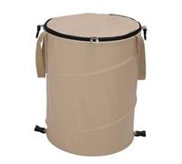 Camping Trash Can Large Capacity Foldable Pop Up Utility Container with Lid for Outdoor Camping Picnics Gardening 600D Oxford Cloth 10 Gallons 37.8L (Brown)