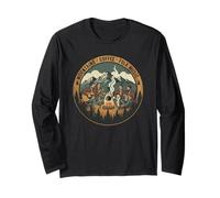 Camping Vacation Mountains Coffee And Folk Music Maglia a Manica