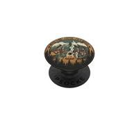 Camping Vacation Mountains Coffee And Folk Music PopSockets PopGrip Adesivo