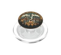 Camping Vacation Mountains Coffee And Folk Music PopSockets PopGrip per MagSafe