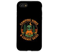 Camping Vibes Cosmic Skies, divertente disegno alieno a forma di foresta di caffè Custodia per iPhone SE (2020) / 7 / 8