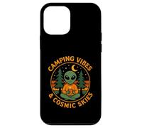 Camping Vibes Cosmic Skies, divertente disegno alieno a forma di foresta di caffè Custodia per iPhone 12 mini