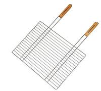 CAMPINGAZ 205704 - Griglia Rettangolare per Barbecue Simple Double, con Impugnatura in Legno, Dimensioni: 53 x 39 cm