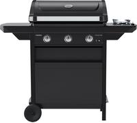 Campingaz Barbecue a Gas da Giardino BBQ da Esterno con Coperchio Ruote e Fornello Laterale Potenza 9,6 kW colore Nero - Compact 3 LS
