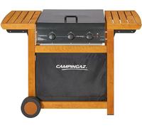 Campingaz Barbecue a Gas BBQ da Giardino in legno con Ruote Potenza 14 kW Bruciatori in Ghisa - 3000005744 - Adelaïde 3 Woody Dual Gas