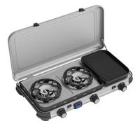 Campingaz Camping Kitchen 2 Multi Cook - Fornello a gas 3 fuochi con piastra grill (grigio)