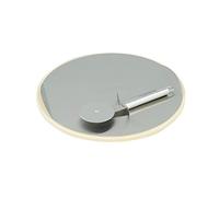 Culinary Modular - Pietra per pizza e rotella taglia pizza Sabbia, Ceramica, Rotondo, Acciaio inossidabile, Acciaio inossidabile, Acciaio inossidabile