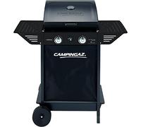 Campingaz Xpert 100 LS Plus Rocky Barbecue Gas per Pietra Volcanica, BBQ Gas con 2 bruciatori, 7,1 kW di potenza, 2 griglie in acciaio cromato, 2 tavolini laterali e rocce di lava