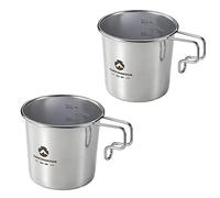 CAMPINGMOON 304 - Tazza da birra da campeggio, in acciaio INOX, 210 ml, S-190 (set da 2 pezzi)