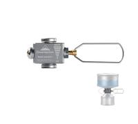 Campingmoon Adattatore di ricarica per bombole di gas butano cartuccia convertitore per stufa da campeggio adattatore per valvola lindal cambio con funzione di sfiato dell'aria