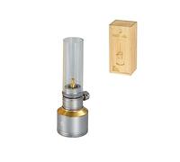 CAMPINGMOON T-1D15 - Lanterna a gas da campeggio, con serbatoio vuoto, in legno, con custodia