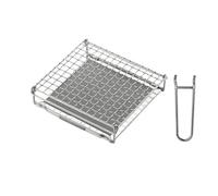 Campingmoon Tostapane da campeggio pieghevole da campeggio tostapane a gas barbecue grill portatile in acciaio inox 304 griglia di cottura con forchetta in rete anti scottatura