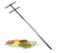 Campionamento con sonda, Campionatore for cereali in acciaio inossidabile, argento 1-2 m, polveri di semi soia, riso e frumento Campione accurato(1.5mx32mm/59x1.25in)