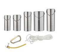 Campionatore d'acqua in acciaio inox da 4 l, bicchiere a pendolo ispessito per campionamento di acque profonde in fiumi, laghi e acque superficiali, design in plexiglass resistente e acciaio
