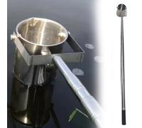 Campionatore D'acqua Retrattile con Asta di Campionamento Liquidi Rotante Verticale e Tazza Graduata Staccabile for Il Monitoraggio Ambientale E Il Campionamento(B,500ml 1.2-5m/4-16.4ft)