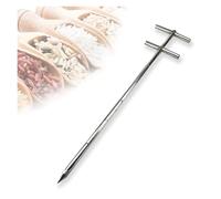 Campionatore di cereali a tre zone (99,4/120,2/149,5/199,8 cm) in acciaio inox per campioni di cereali solidi Campionatore per mais, cura dei cereali, cemento, fertilizzanti e tester del suolo (2 mx32