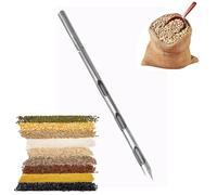 Campionatore di sonda per cereali, campionatore di polveri solide in acciaio inossidabile con manico rotante a 3 slot per campionamento efficiente di grano, riso, mais, plastica, suolo, medicina