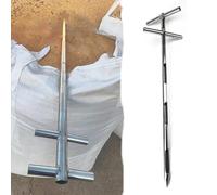 Campionatore Particelle e Polveri/Campionatore Sonda per Granuli 19 25 32 38 42 48 57mm, Sonda Campionamento Extra Lunga Acciaio Inox per Cemento, Sabbia, Terreno(L-1.5m(5ft),Dia-42mm(1.65"))