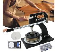 Campionatore Rotondo con Pressa Manuale da 100 Cm² - Diametro 11,2 Cm/4,41 Pollici, Taglierina per Campionamento Circolare, Spessore di Taglio 0-10 Mm, per Film/Carta/Stoffa/l, withoutascale