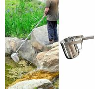 Campionatore Telescopico For Acqua, Kit Campionatore D'acqua Da 500/1000 Ml Con Asta In Acciaio Inossidabile Asta Leggera In Acciaio Inossidabile Con Mestolo A Pendolo(Silver/500ml,4-16.4ft/1.23-5m)