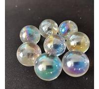 Campione 10 pezzi Sfera di cristallo arcobaleno naturale 10 pezzi Sfera di quarzo trasparente Aura Angelo Elettrolitico Orb Massaggio Regali Crystal Specimen