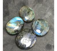 Campione 3 pezzi naturale colorato labrador cristallo a forma di disco massaggio cristallo di quarzo e raccolta domiciliare