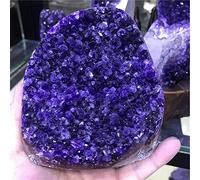 Campione di cristallo a grappolo di quarzo geode di ametista naturale adatto for pietre naturali domestiche (Color : 1400-1500g)