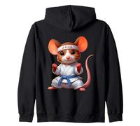 Campione di Karate Mouse Spirit Fighter Felpa con Cappuccio