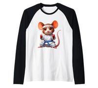 Campione di Karate Mouse Spirit Fighter Maglia con Maniche Raglan