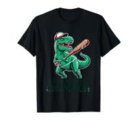 Campione Globale di Baseball T-Rex Dinosaur Vintage B-Movie Maglietta