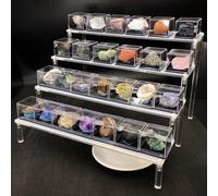 Campione minerale di cristallo naturale al 100% genuino e reale, con scatola, per insegnare o decorare la casa, ottimo come regalo Cristallo naturale