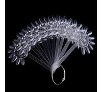Campioni a forma di ventaglio Bastoni Falso Suggerimenti di Arte Falso Bastoni Smalto Gel Salon Display Strumenti Pratica Con Metallo