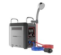 CAMPLUX 3 Lt Scaldabagno a Gas Portatile con Pompa dell'acqua Nano 3 Pro-DE, GPL, 50mbar, 12V, per Doccia Esterna, Campeggio, Nano Serie